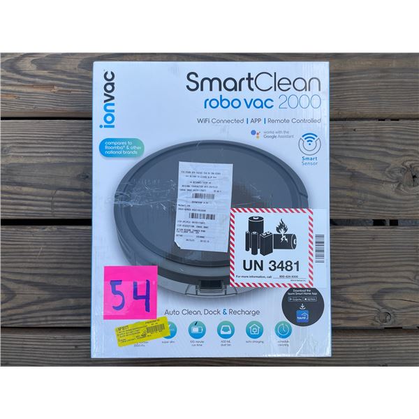 Ionvac Smartclean 2000 Robovac - Hardwood & Carpet Smart Robotic Vacuum