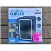 Image 1 : Personal Chiller LED Lighted Mini Fridge with Glass Door, Black