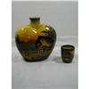 Image 1 : VINTAGE SCHRAMBERG HAND PAINTED DECANTER & SHOT#2182697