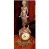 Image 1 : Nouveau French mantle clock  bronze patina #2197598