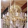 Image 1 : French cast bronze frame crystal chandelier   #2197623