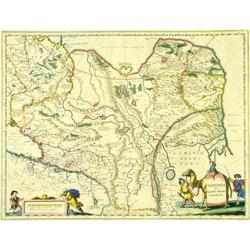 Antique Map Tartaria Blaeu 1635 Asia #2225054