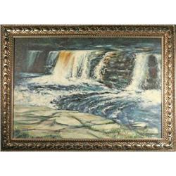 Contemporary Realist Painting Waterfall by #2225064