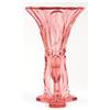 Image 1 : Pink Art Deco Pressed Glass Rocket Vase #2225433