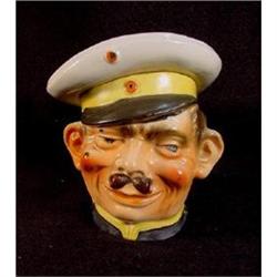 Hatted Soldier Figurative Tobacco Jar. #2225512