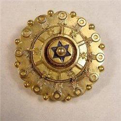 Victorian 15ct Target Brooch with Photo Holder.#2225513