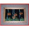 Image 1 : Deco Tropical Fish Reverse Painting Glass Tray #2225575