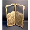 Image 1 : French Rococo Style Gilt & Silk Panel Fire #2225764