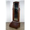 Image 1 : ANTIQUE FULL LENGTH VICTORIAN WALNUT MIRROR #2225909