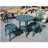 Image 1 : 3 PC ARCHITECTURAL BISTRO TABLE CHAIR PATIO SET#2225954