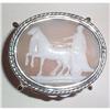 Image 1 : Rare Sterling Trinket Box - Cameo Lid -1911 #2225987
