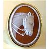 Image 1 : 14K Gold  & Cameo Horse Ring #2226066