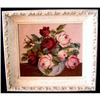 Image 1 : Framed Needlepoint - Roses #2238534
