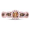 Image 2 : Round Brown Diamond Solitaire Ring 3/4 Cttw 14KT Rose Gold