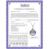 Image 2 : Genuine 5.32 ctw Amethyst & Diamond Necklace 14KT White Gold - REF-31P2H