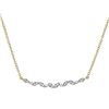 Image 1 : Round Diamond Bar Necklace 1/10 Cttw 14KT Yellow Gold