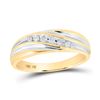 Image 1 : Round Diamond Wedding Band Ring 1/6 Cttw 10KT Two-tone Gold