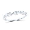 Image 1 : Round Diamond Band Ring 1/20 Cttw 10KT White Gold