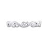 Image 2 : Round Diamond Band Ring 1/20 Cttw 10KT White Gold