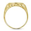 Image 2 : Round Diamond Cluster Eagle Bird Ring 1/10 Cttw 10KT Yellow Gold