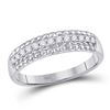 Round Diamond Wedding Anniversary Band 1/4 Cttw 10KT White Gold