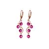 Genuine 4.95 ctw Pink Topaz Earrings 14KT Rose Gold - REF-55H2X