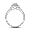 Image 2 : Diamond Bridal Wedding Ring Band Set 1 Cttw 14KT White Gold