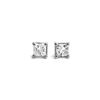 Genuine 1.0 ctw Diamond Anniversary Earrings 14KT White Gold - REF-138W8Y