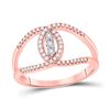 Round Diamond Fashion 3-stone Ring 1/5 Cttw 14KT Rose Gold