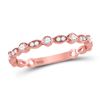 Image 1 : Round Diamond Classic Stackable Band Ring 1/6 Cttw 10KT Rose Gold