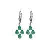 Genuine 4.5 ctw Emerald Earrings 14KT White Gold - REF-63F8Z