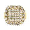 Image 2 : Round Diamond Pillow Cluster Ring 2-1/2 Cttw 10KT Yellow Gold