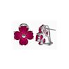 Image 1 : Genuine 7.2 ctw Ruby Earrings 14KT White Gold - REF-112X2M