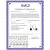 Image 2 : Genuine 1.20 ctw Amethyst Earrings 14KT White Gold - REF-23P2H