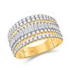 Image 1 : Baguette Diamond Modern Cocktail Band Ring 1 Cttw 14KT Yellow Gold