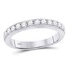 Image 1 : Round Diamond Single Row Fashion Band Ring 1/2 Cttw 10KT White Gold