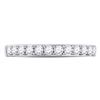 Image 2 : Round Diamond Single Row Fashion Band Ring 1/2 Cttw 10KT White Gold