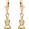 Image 1 : Genuine 1.30 ctw Peridot Earrings 14KT Yellow Gold - REF-49V3W