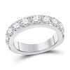 Image 1 : Round Diamond Single Row Band Ring 2 Cttw 14KT White Gold