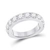Image 2 : Round Diamond Single Row Band Ring 2 Cttw 14KT White Gold