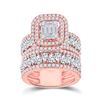 Image 1 : Bridal Wedding Ring Band Set 3-1/3 Cttw 14KT Rose Gold