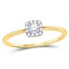 Image 1 : Round Diamond Solitaire Stackable Band Ring 1/5 Cttw 10KT Yellow Gold