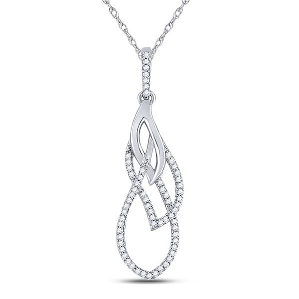 Round Diamond Fashion Pendant 1/6 Cttw 10KT White Gold