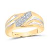Image 1 : Round Diamond Band Ring 1/10 Cttw 10KT Yellow Gold