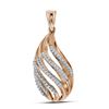 Image 1 : Round Diamond Strand Fashion Pendant 1/6 Cttw 10KT Rose Gold