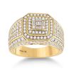Image 1 : Baguette Diamond Square Ring 2-1/2 Cttw 14KT Yellow Gold