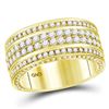Image 1 : Round Diamond Luxury Lined Band Ring 2-3/4 Cttw 14KT Yellow Gold