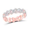 Image 1 : Round Diamond XOXO Stackable Band Ring 1/2 Cttw 10KT Rose Gold