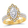 Image 1 : Bridal Wedding Ring Band Set 1-1/4 Cttw 14KT Yellow Gold