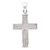 Image 1 : Round Diamond Cross Pendant 1/6 Cttw 10KT Yellow Gold